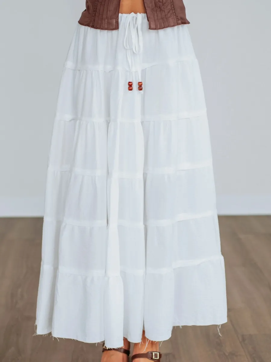 Casual Tiered Maxi Skirt