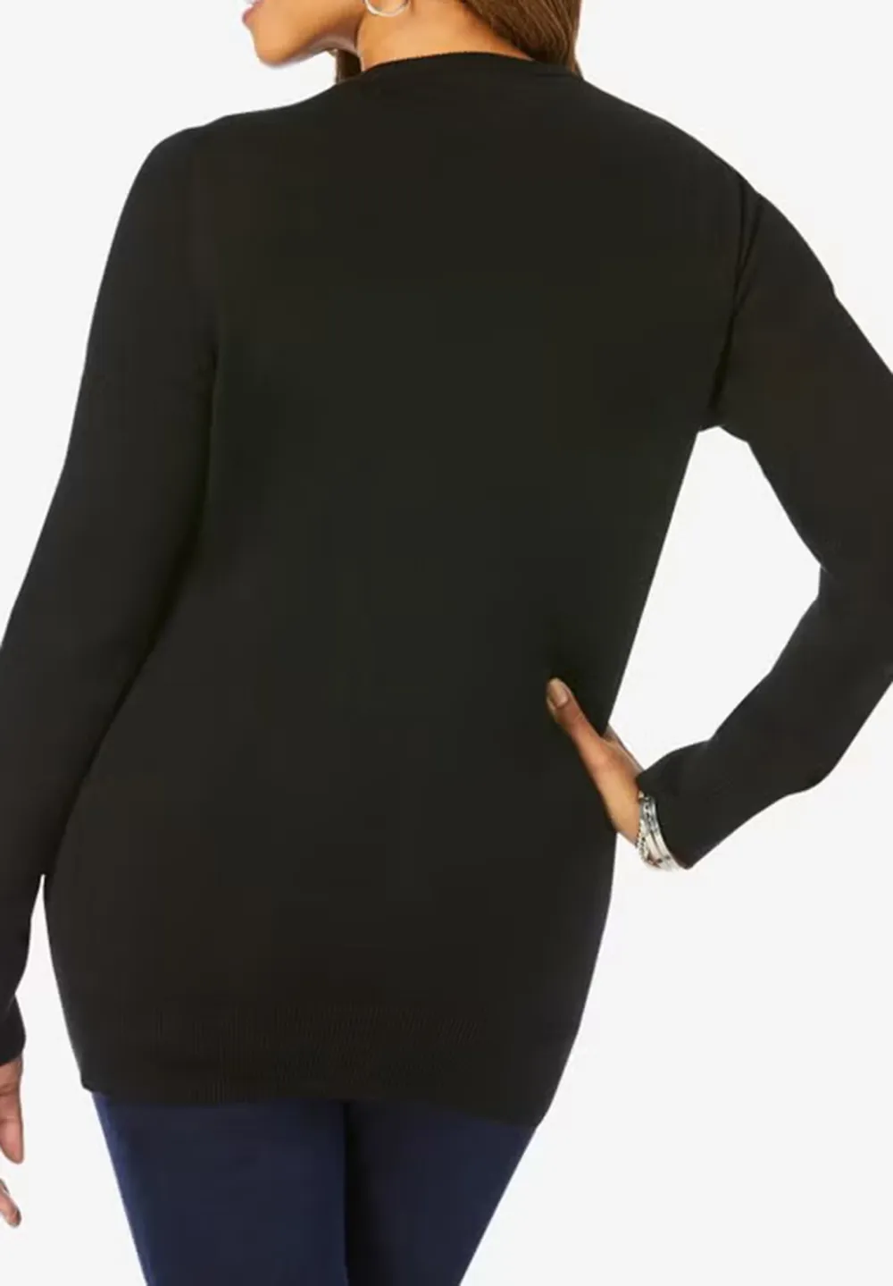 Round Neck Slim Fit Cardigan
