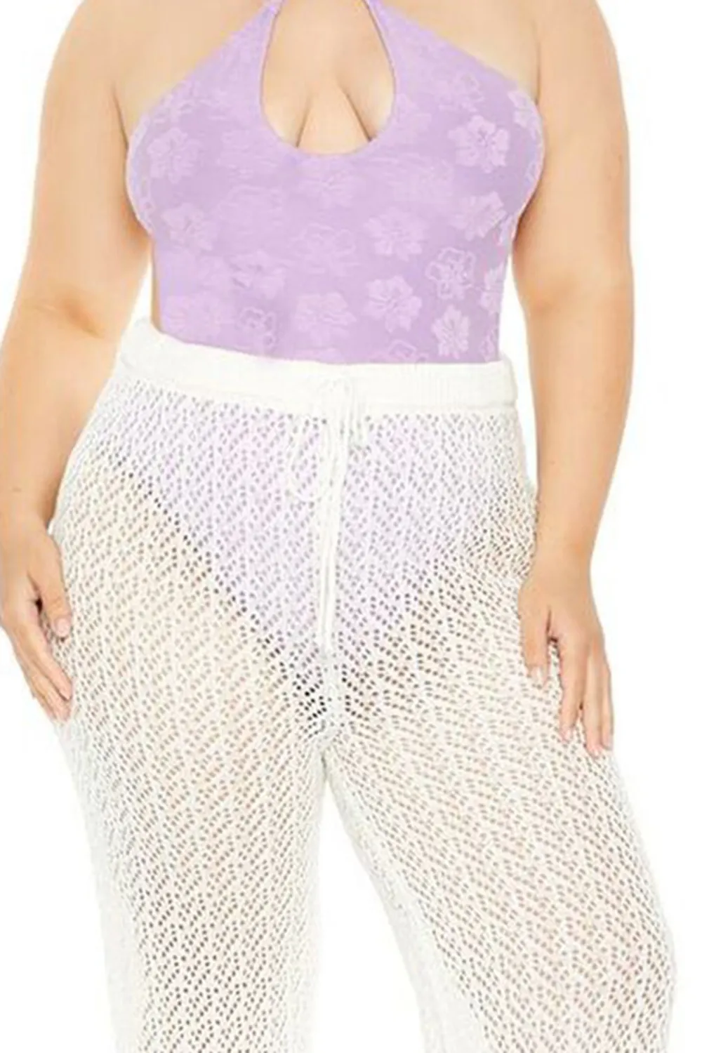 Plus Size Crochet Swim Cover-Up Pants