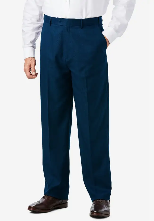 Easy Movement Plain-Front Expandable Dress Pants