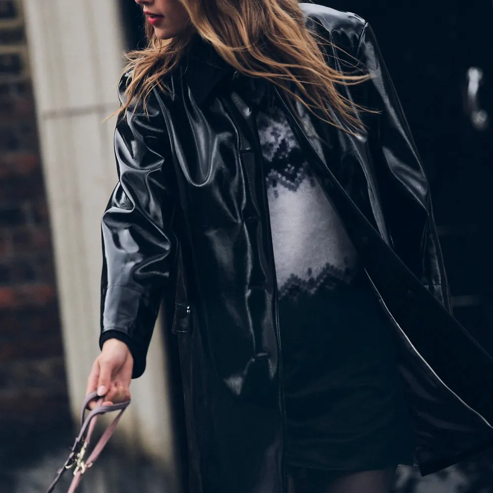 Trade in Faux Patent Leather Jackets
