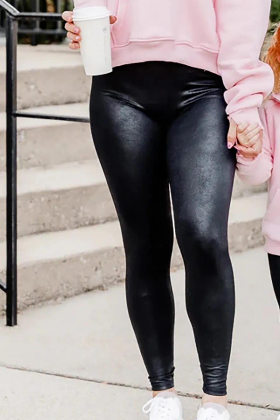 Black Faux Leather Leggings