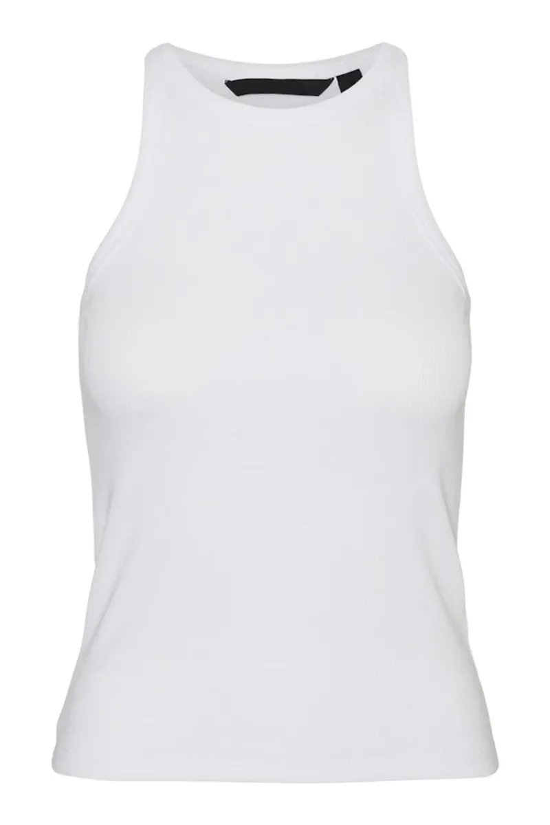 High Neck Ribbed Tank Tops