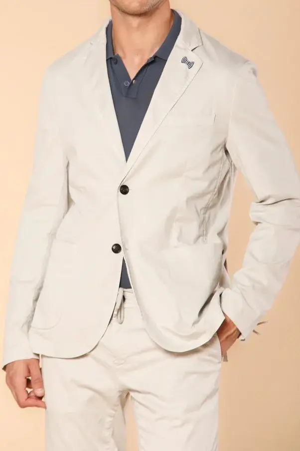 Beige Men's Cotton Blazer