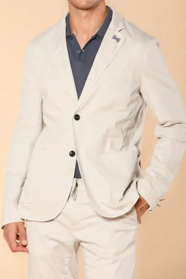 Beige Men's Cotton Blazer