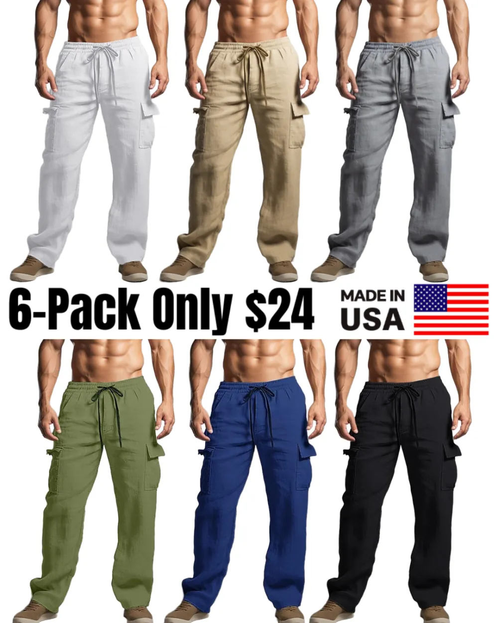 Men's Multi-Pocket Casual Cargo Trousers