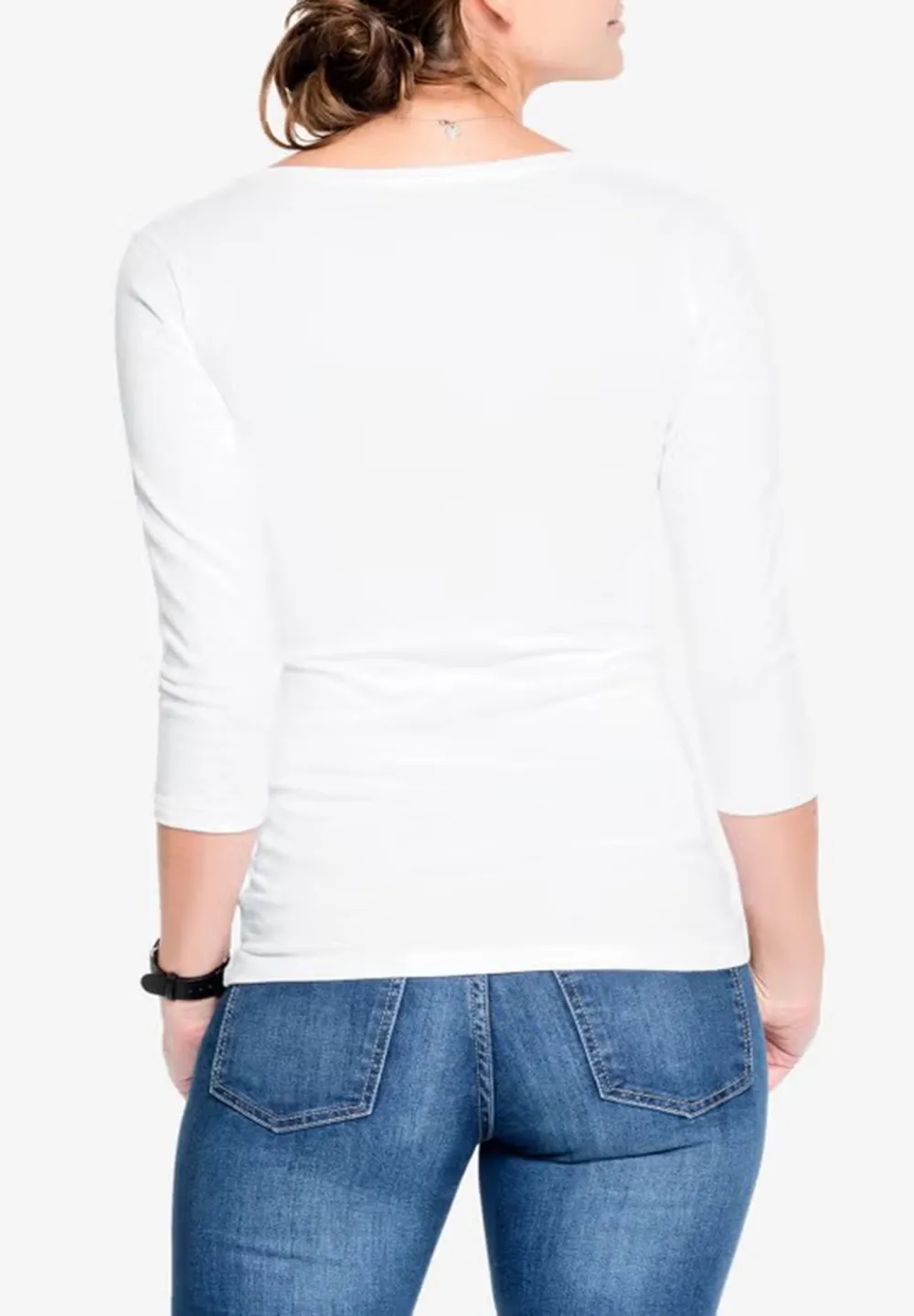 Big Round Neck Long Sleeved T-Shirt