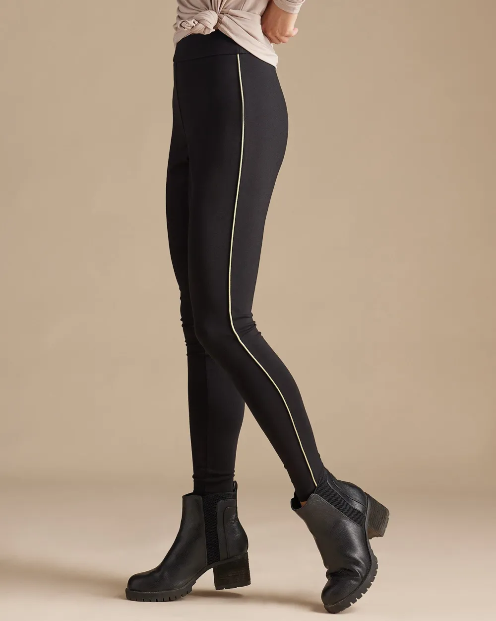 Black Elastic Waist Legging