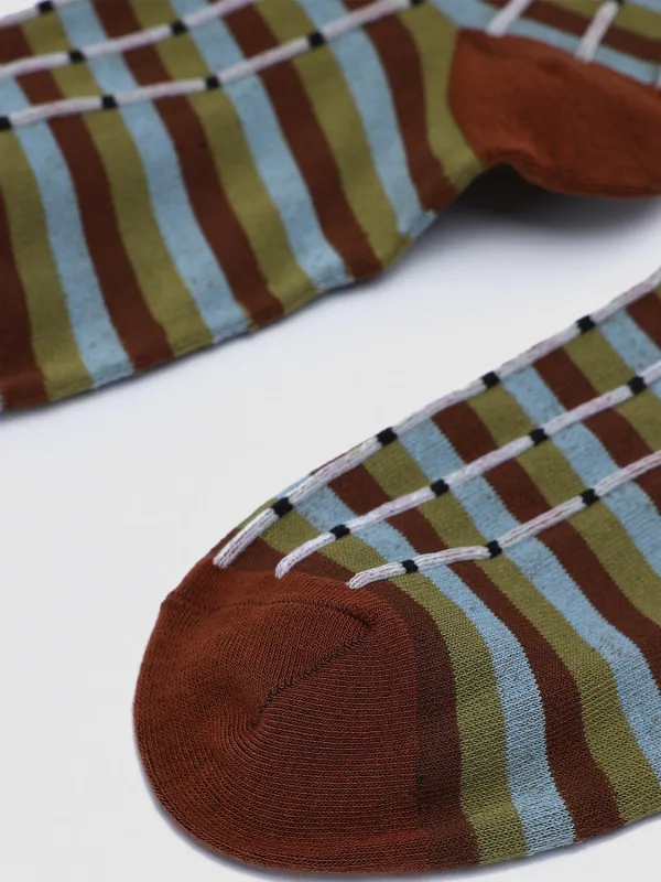 Multi-Tone Grid Socks
