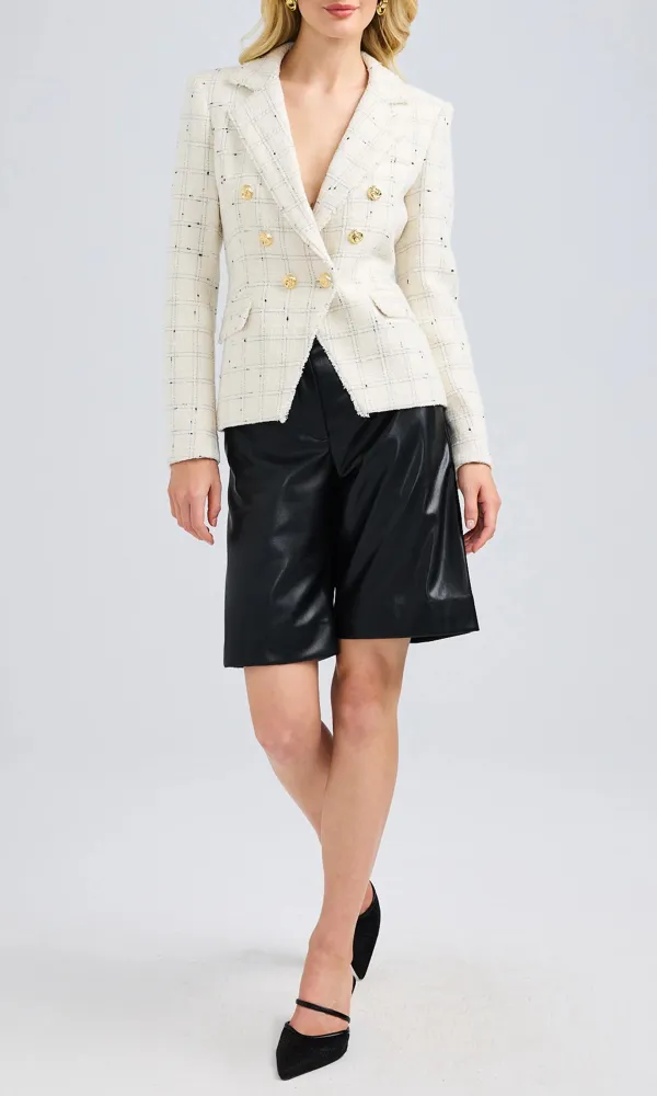 Windowpane Tweed Blazer