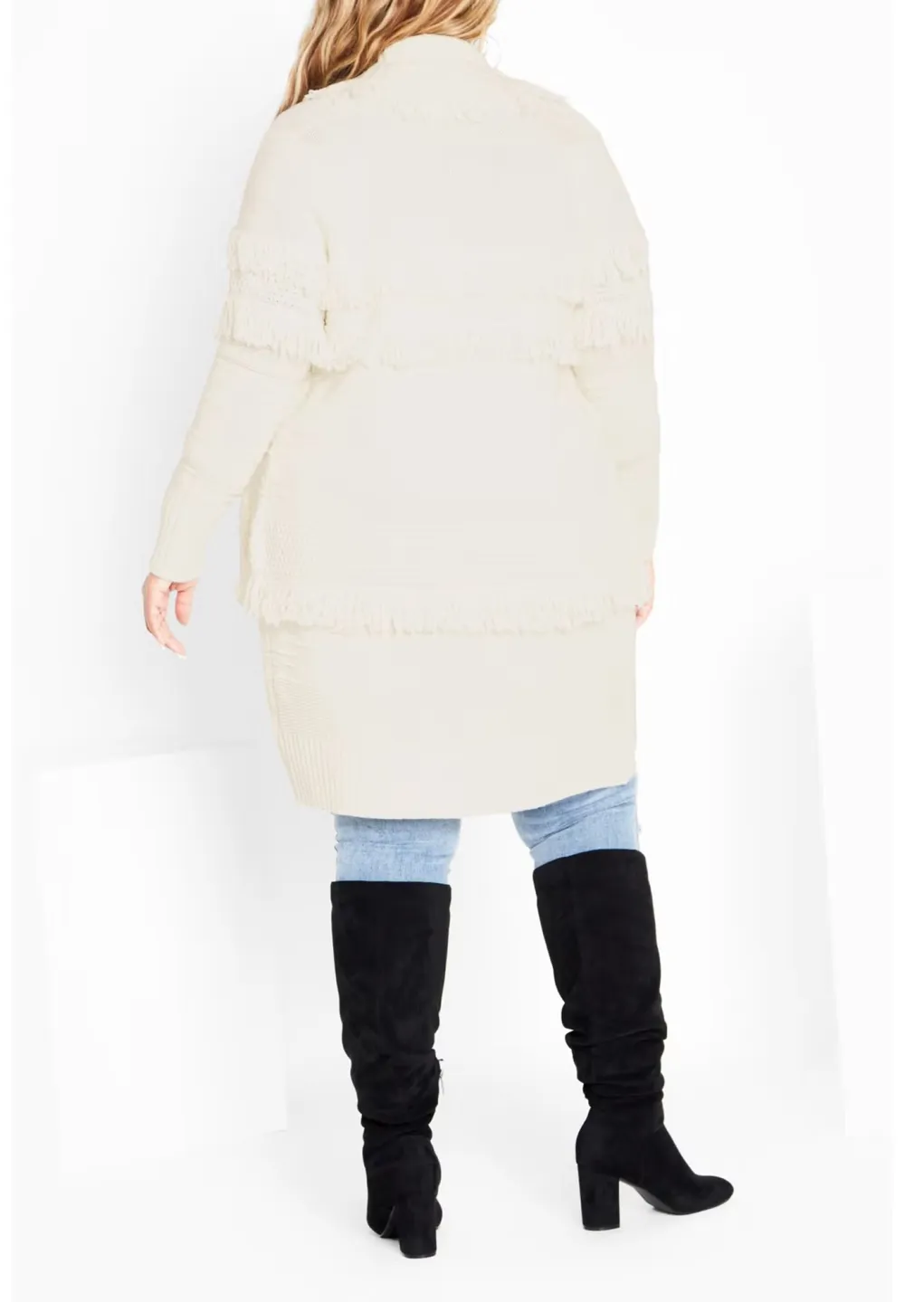 Tassel Solid Color Cardigan