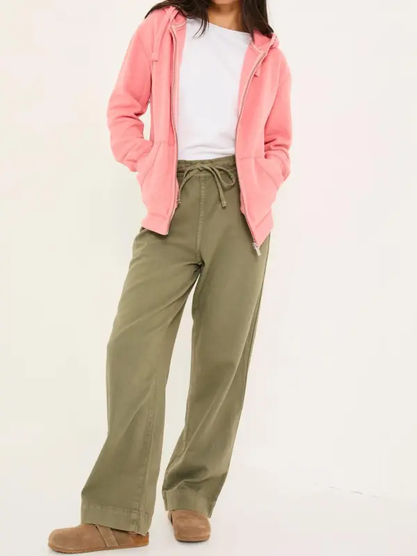 Blush Pink Zip Through Hoodie