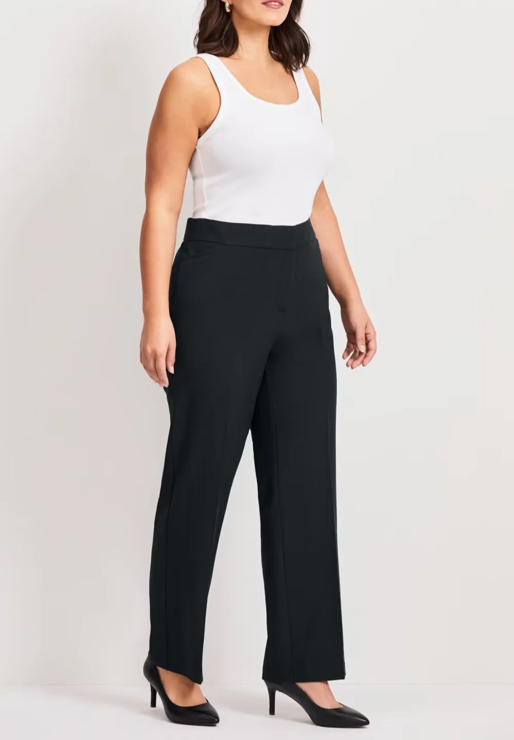 Solid Color Zipper Pants