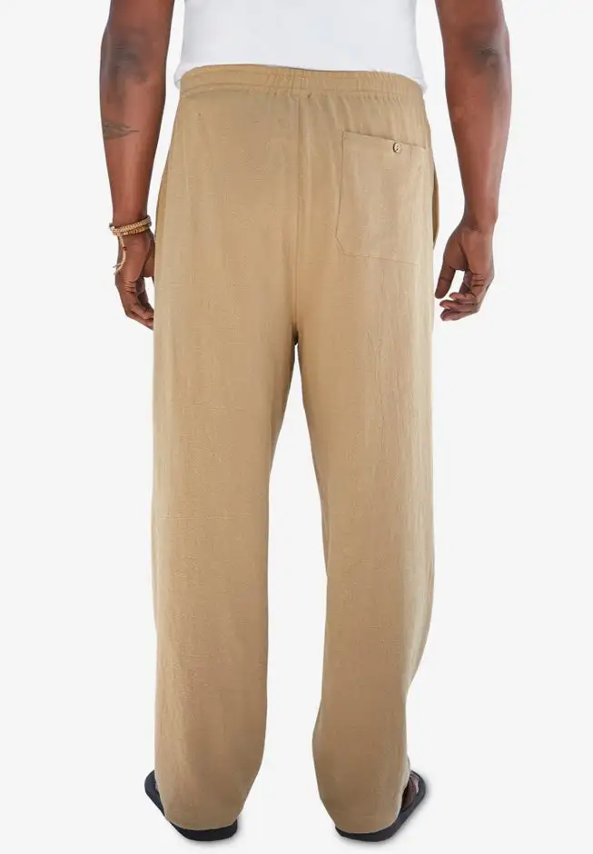 Elastic Waist Gauze Cotton Pants