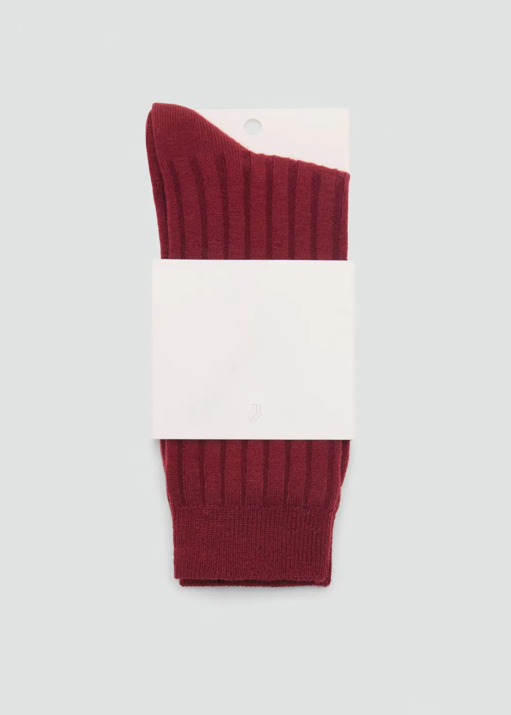 Medium Red Casual Style Plain Ribbed Wool Stocks