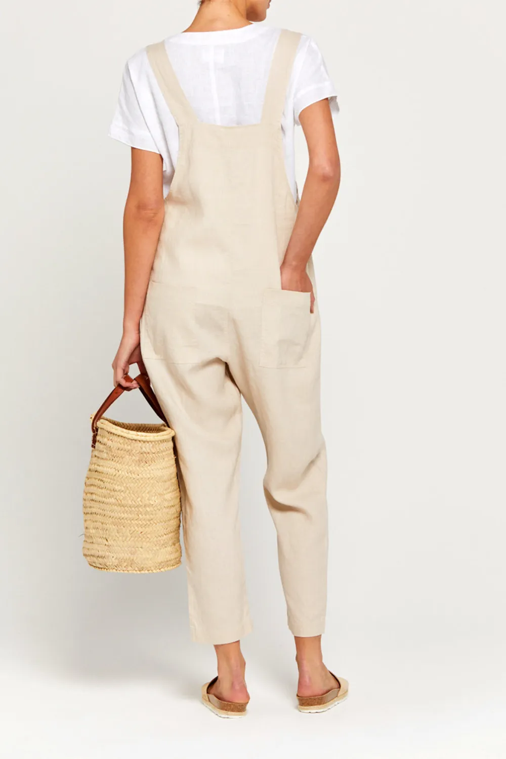 Ecru Loose Commute Comfortable Breathable Jumpsuit