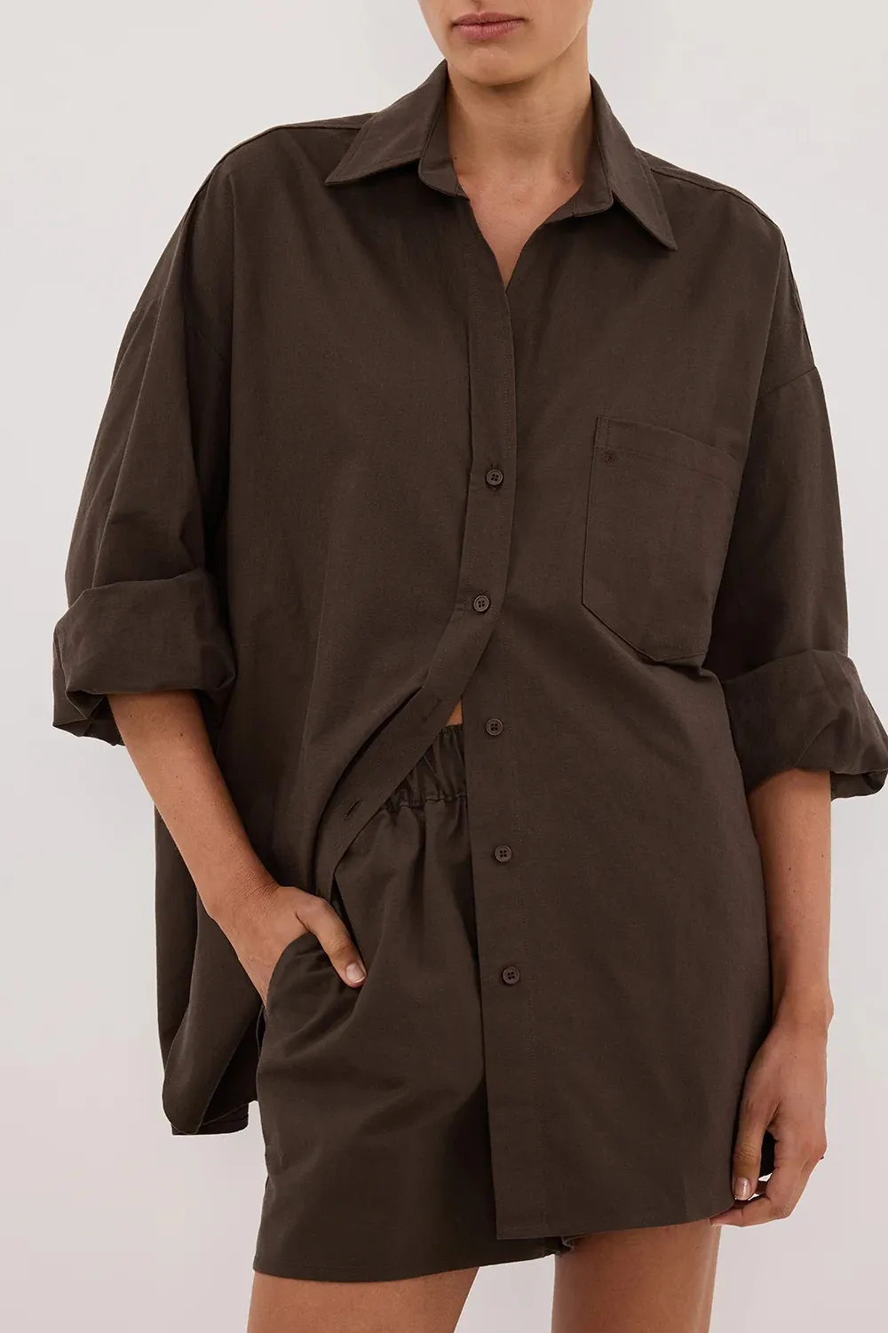 SOLID COTTON SHIRT