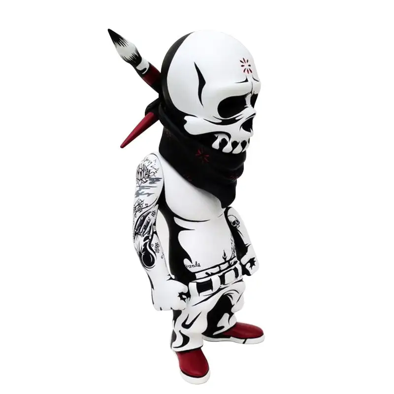 Resin Sculpture Figurine Rock Skull Doll Halloween Ornaments Home Desktop Decoration Statue Room Decoration Accessories