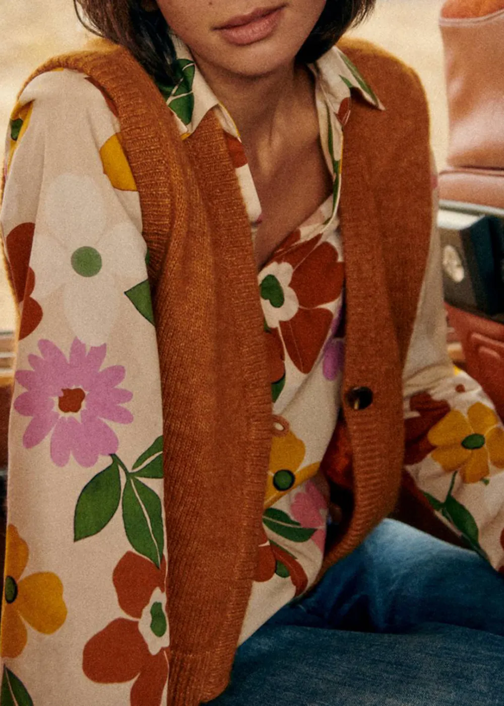 Solid Wool Cardigan Jacket