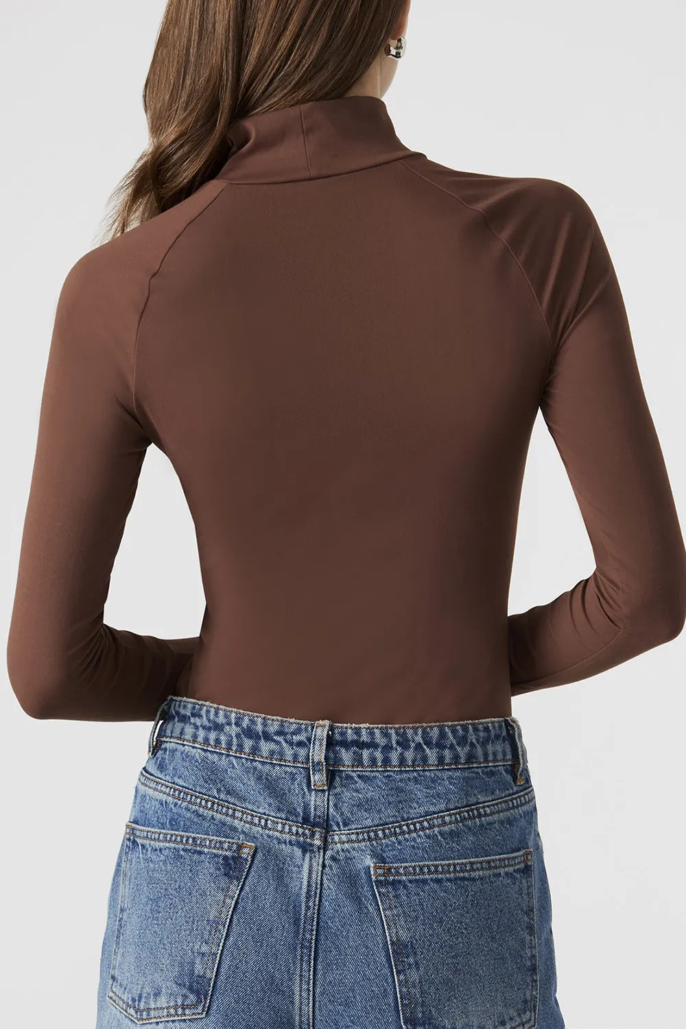 Long Sleeve Bodysuit Brown