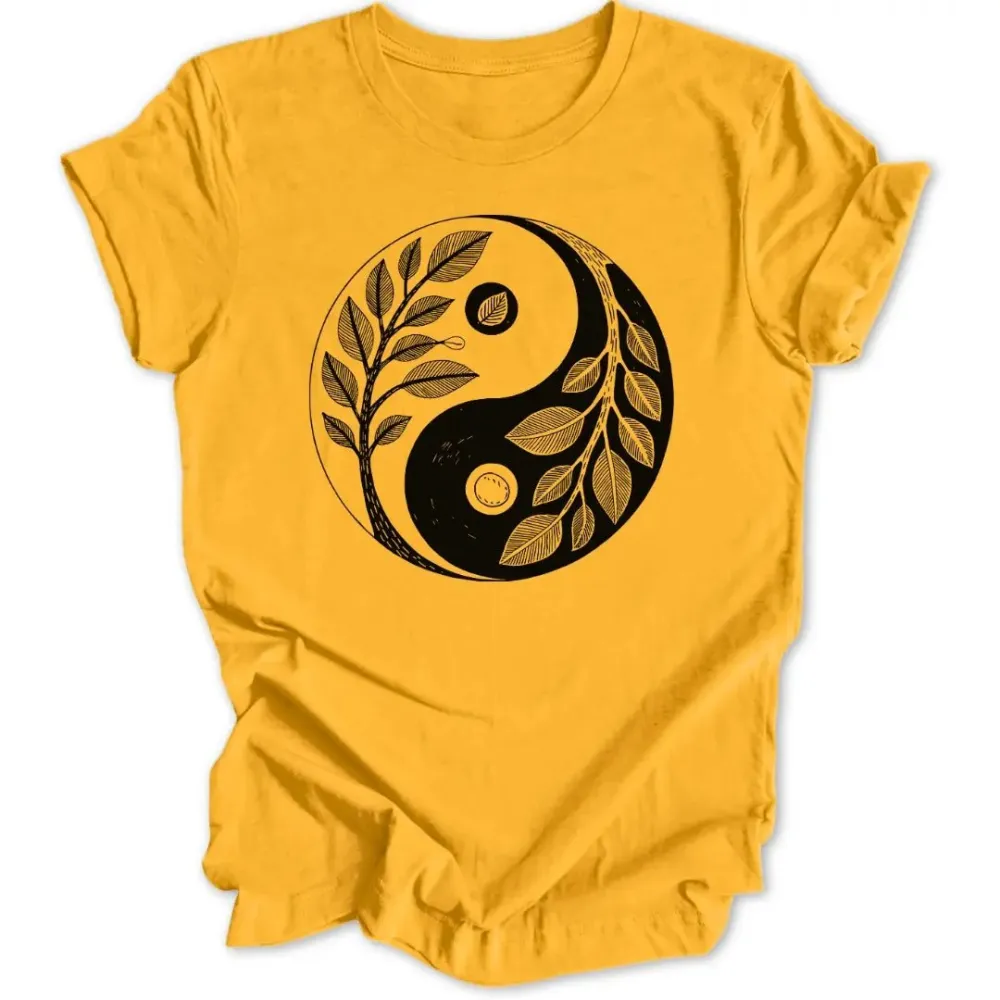 Ying Yang Leaves Unisex T-Shirt