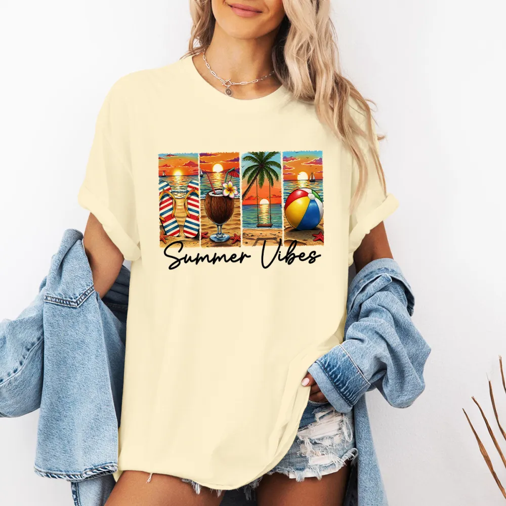 Sunset Atmosphere Collage Printed Tee
