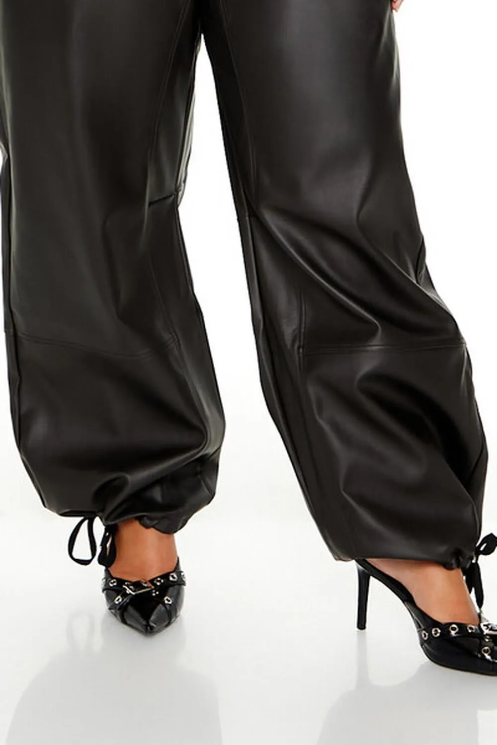 Plus Size Faux Leather Pants
