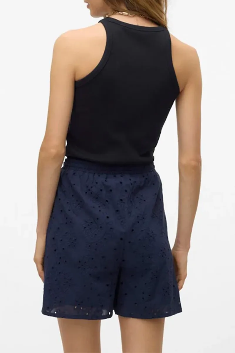 High Neck Ribbed Tank Tops