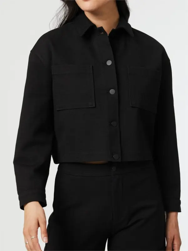 Regular Cotton Black Jacket