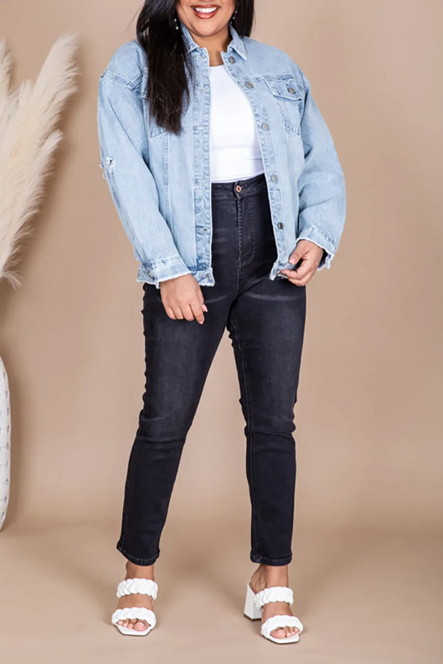 Black Vintage Straight Leg Jeans