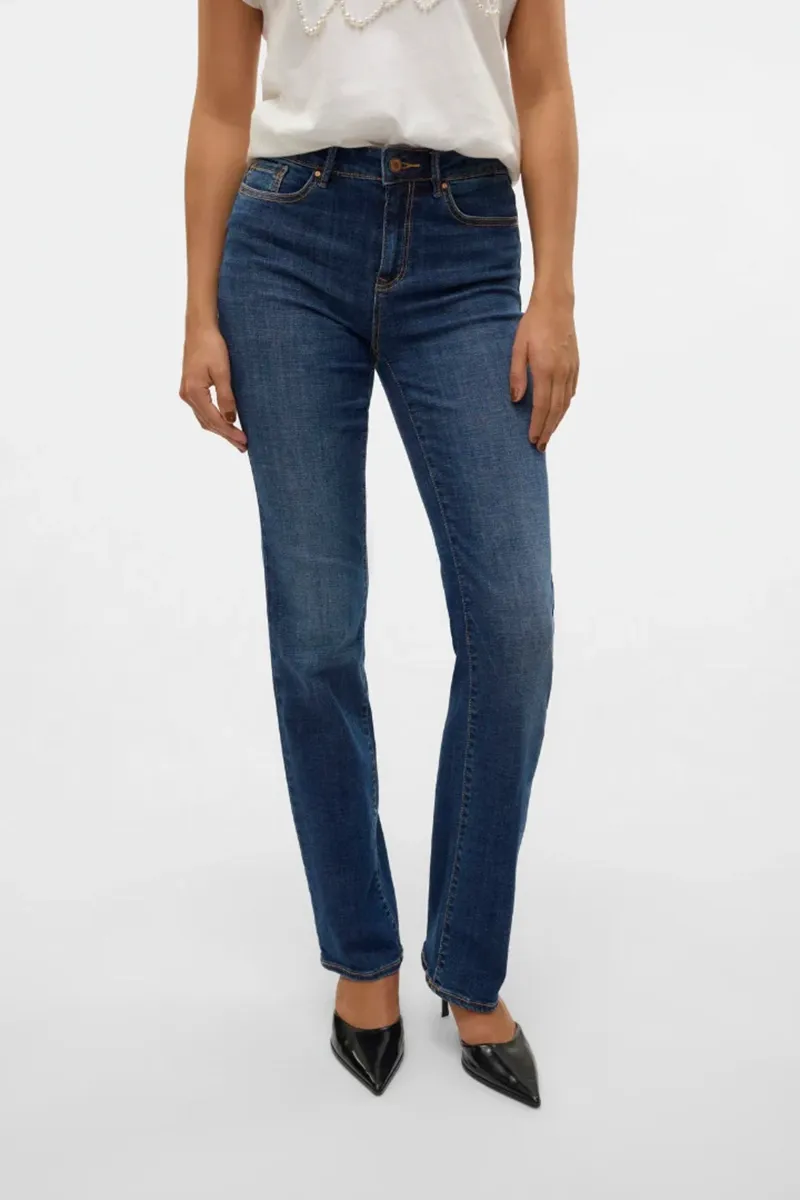Mid Rise Straight Slim Fit Jeans
