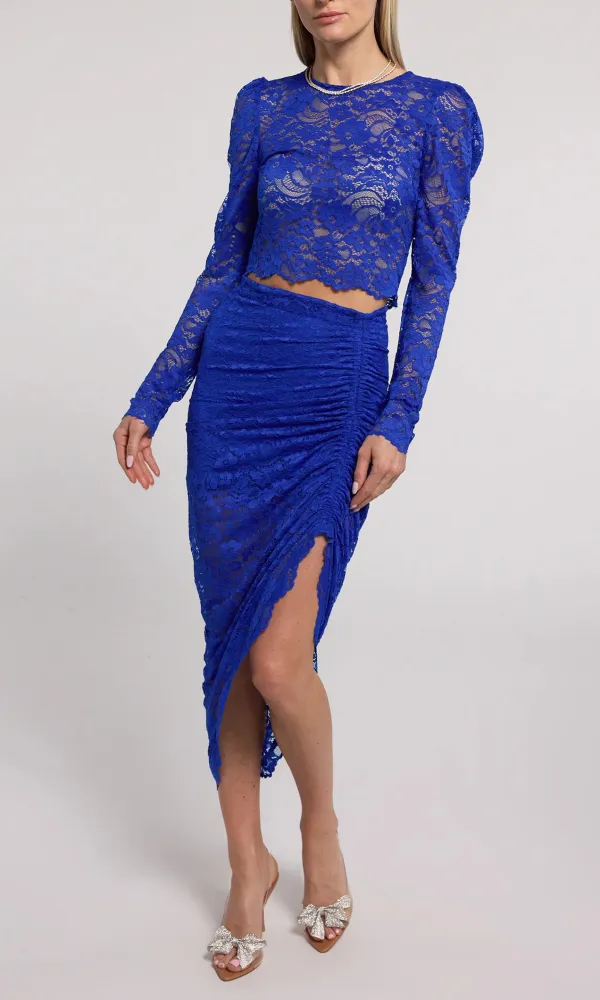 Blue Lace Sexy Skirt
