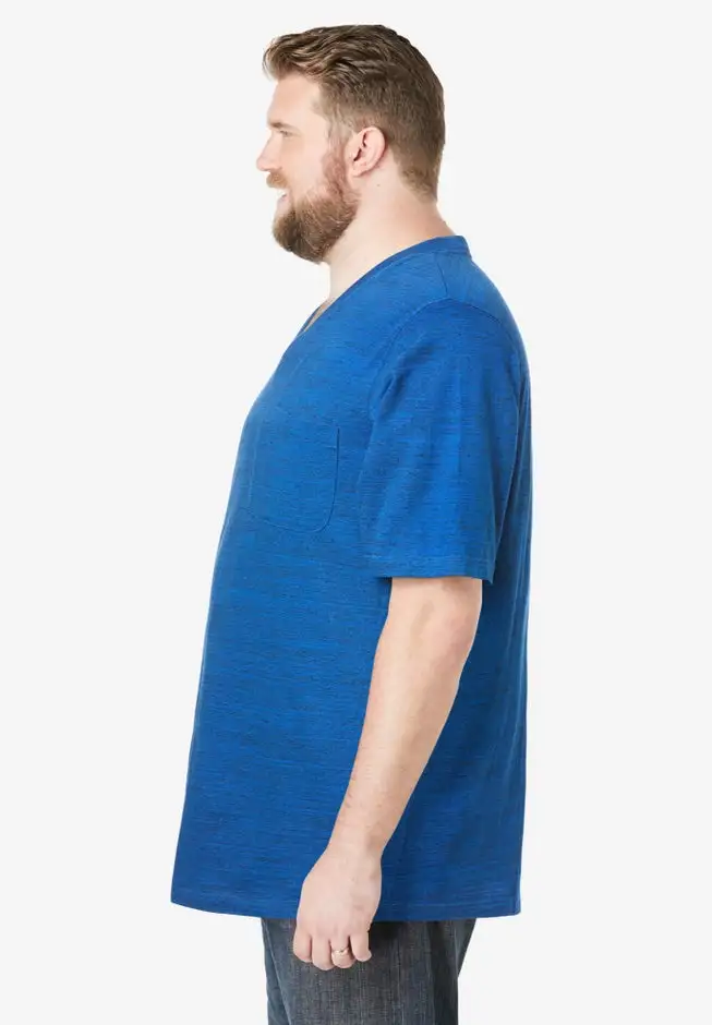 Shrink-Less Lightweight V-Neck Pocket T-Shirt