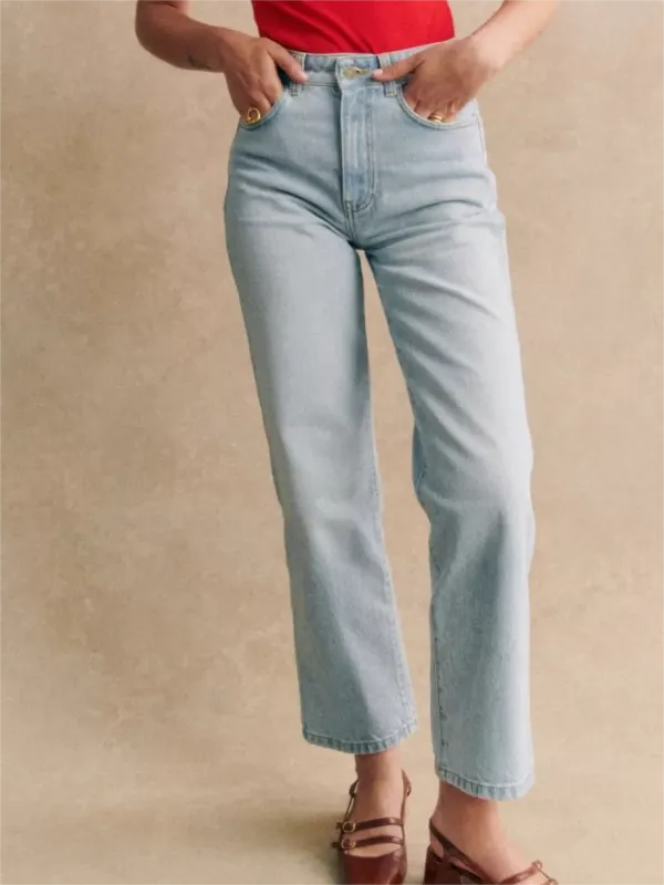 High Waist Denim Trouser