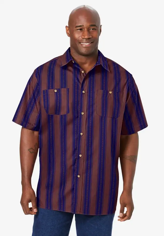 Striped Short-Sleeve Sport Shirt