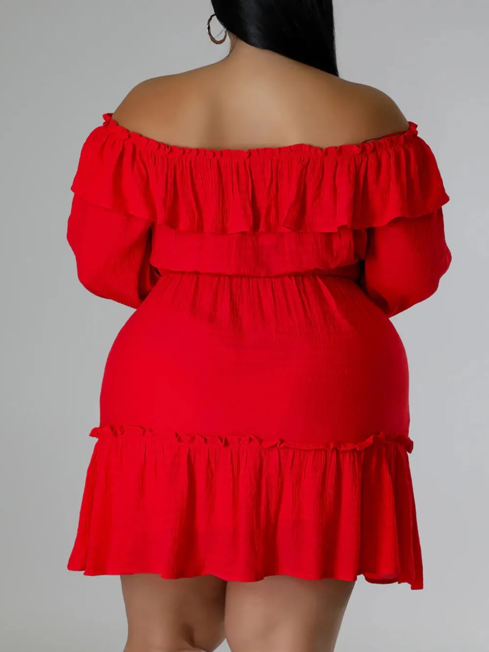 Straight Neck Tie Front Dress