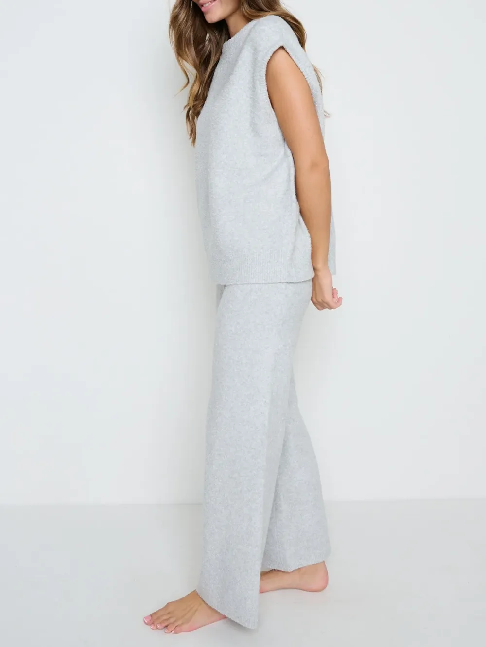 Knit Wide-Leg Trousers