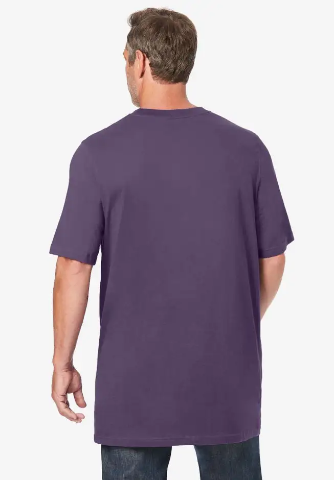 Shrink-Less Lightweight Longer-Length Crewneck T-Shirt