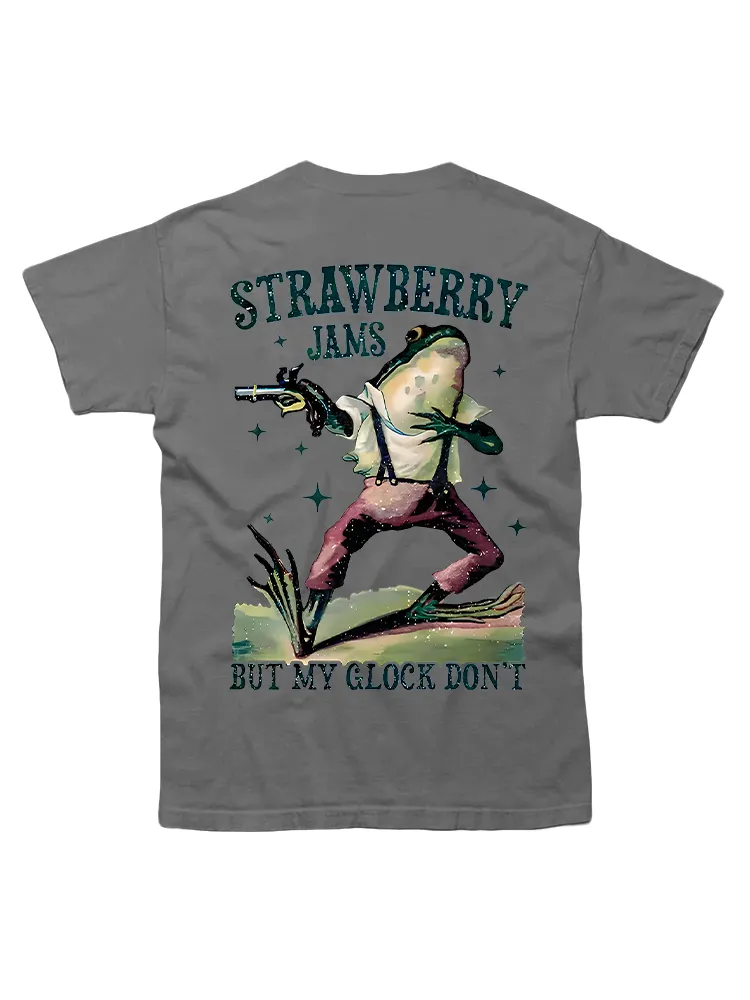 Back Printed Frog Motif T-Shirt