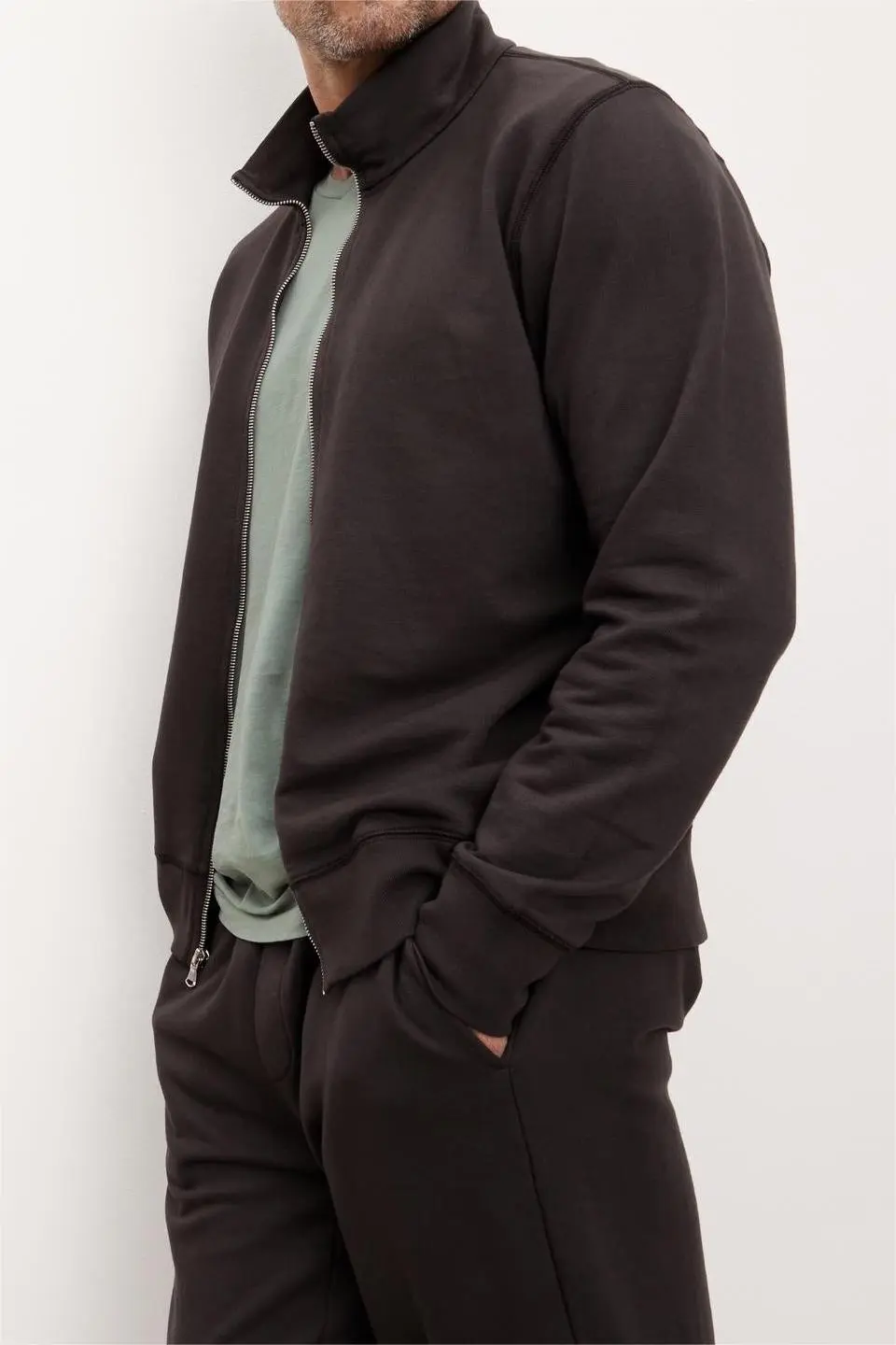 Men's Stylish Half Collar Knit Coat