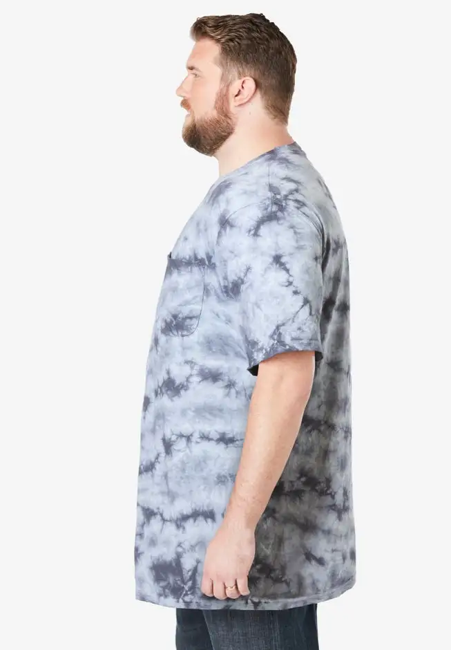 Shrink-Less Lightweight Longer-Length Crewneck Pocket T-Shirt