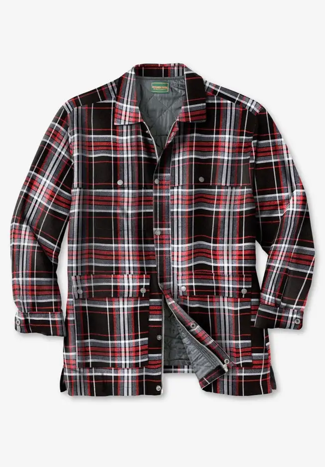 Flannel Full Zip Snap Closure Renegade Shirt Jacket