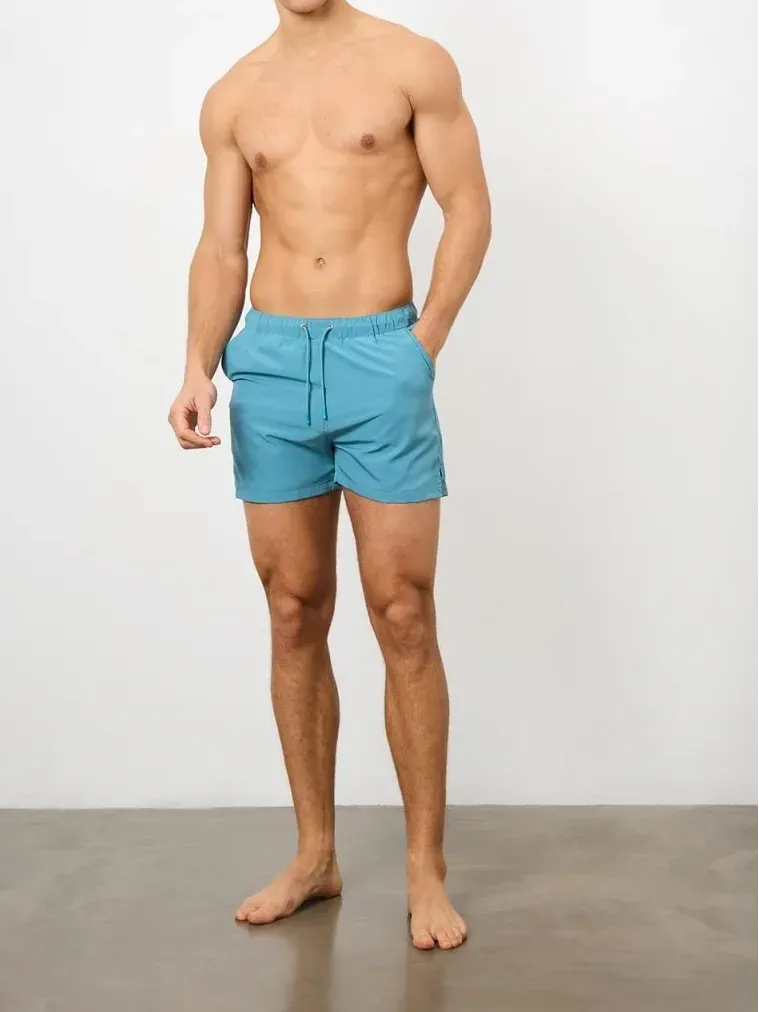 In Teal  Leisure Daily Swim Short