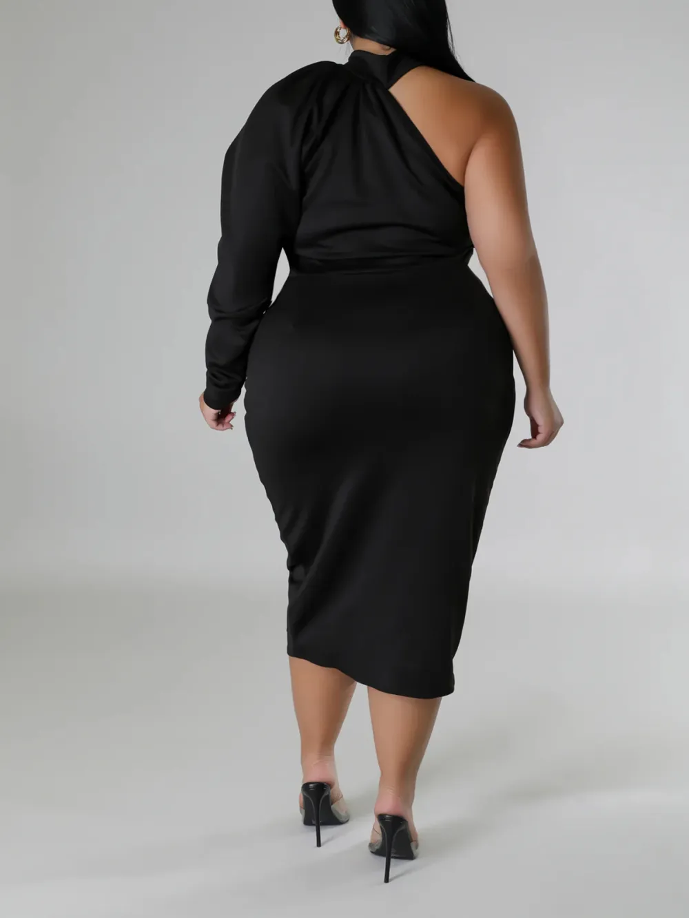 Satin One Shoulders Dress