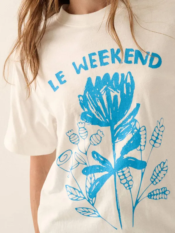 Weekend Flower - Graphic Printed Tee