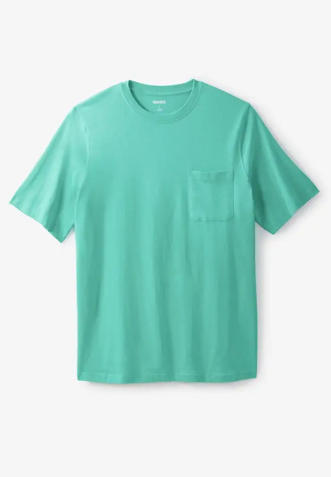 Shrink-Less Lightweight Pocket Crewneck T-Shirt