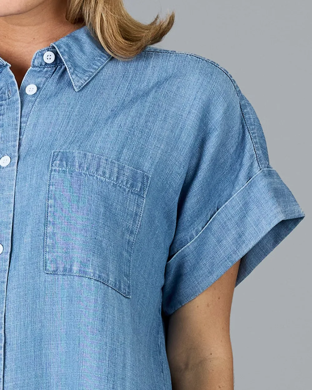 Loose Fitting Denim Shirt