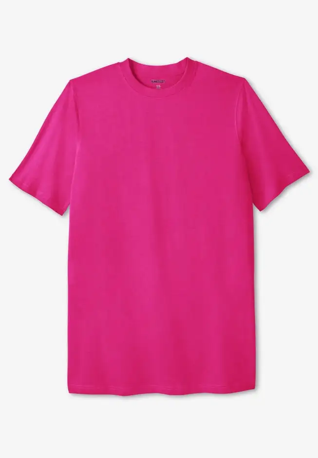 Shrink-Less Lightweight Longer-Length Crewneck T-Shirt