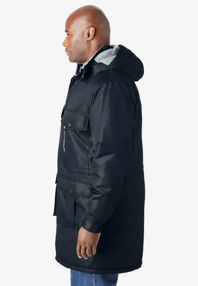 Longer-length Boulder Creek fleece-lined parka