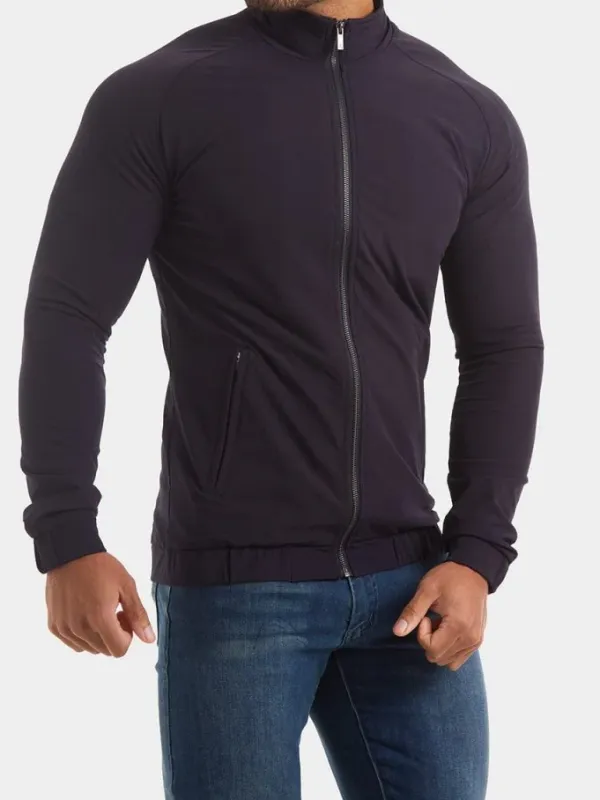 In Dark Simple Daily Leisure Soft Bomber Jacket